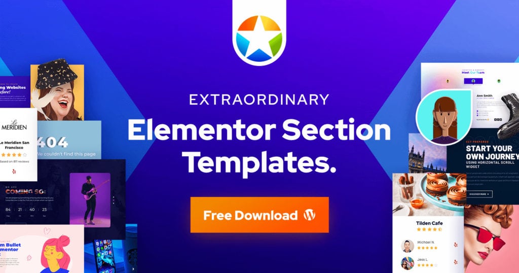 Image Displaying the Ready-to-Use Elementor Section Templates.