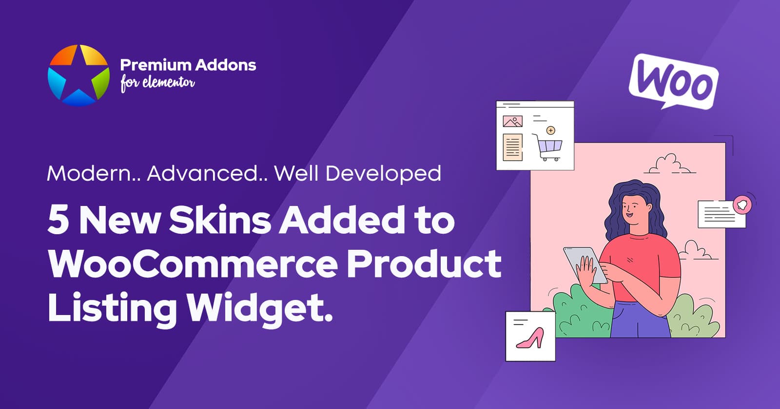 Read more about the article 5 New WooCommerce Skins Added to Elementor WooCommerce Products Listing Widget