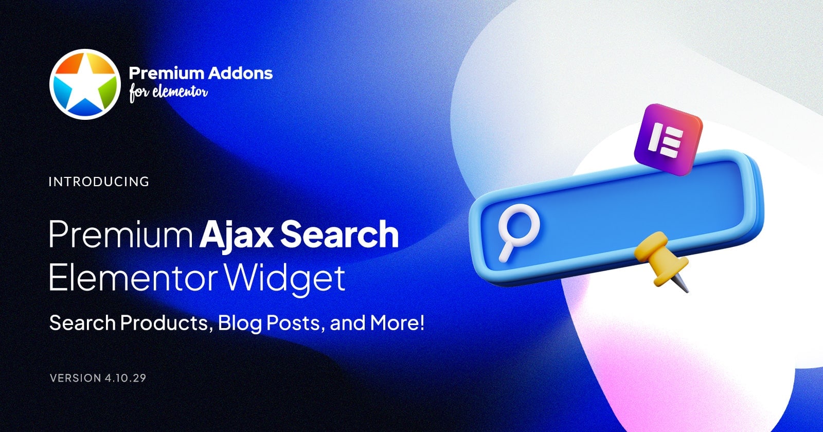 ajax search elementor widget
